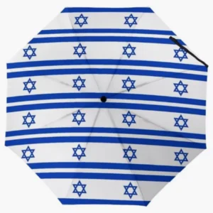 Israel Summer Sun-Shading Flag Printed Fully Automatic Open-Close Umbrella