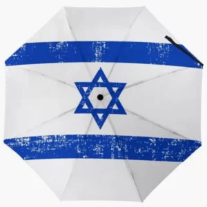 Israel Tour Souvenir Flag Printed Fully Automatic Open-Close Umbrella