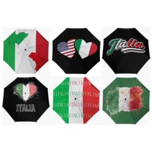 Italy Country-Themed Flag Pattern Fully Automatic Folding Umbrella