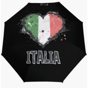 Italy Flag Pattern Fully Automatic Folding Umbrella