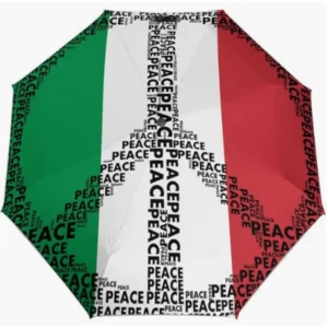 Italy Flag Pattern Fully Automatic Folding Umbrella