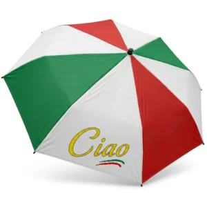 Italy Printed Flag Pattern Fully Automatic Folding Umbrella