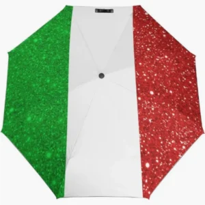 Italy Slim Portable Flag Pattern Fully Automatic Folding Umbrella