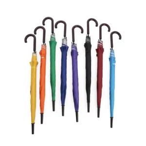 J-Handle Straight Stick Umbrella, Custom Print