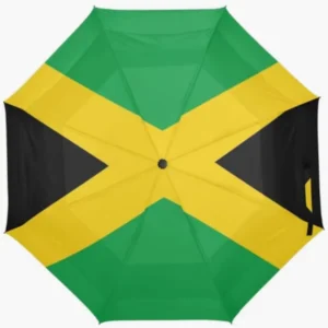 Jamaica National Flag Pattern Fully Automatic Folding Umbrella