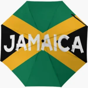 Jamaica National Flag Pattern Fully Automatic Folding Umbrella