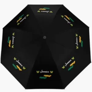 Jamaica National Flag Print Folding Umbrella, Fully Automatic