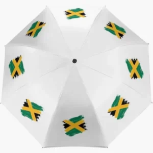 Jamaica National Flag Print Folding Umbrella, Fully Automatic