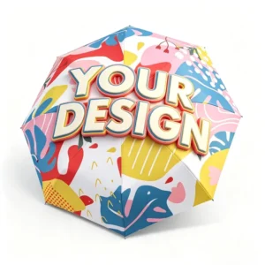 Japanese Commercial Custom Logo 3-Fold Rain and Sun Umbrella