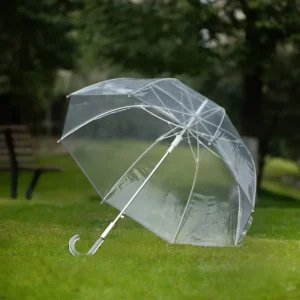 Japanese Style Advertising Arch Fully Transparent Dome Bubble Reflective Windproof Long-Handled Umbrella