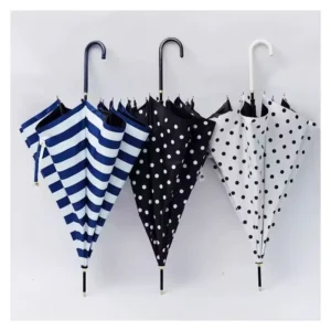 Japanese Style Retro Rain 8K Eight-Bone Straight Umbrella J-Handle Long Black-Coated Creative Printing Handle