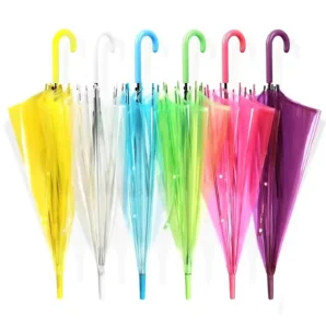 Japanese Transparent Clear PVC Korean Style Rain Umbrella with Custom Logo for Adults OEM