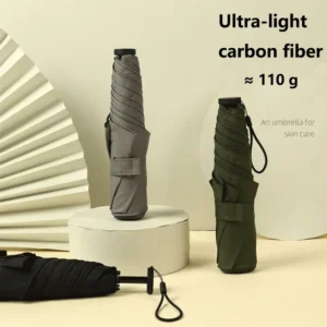 Japanese Ultra-Light Carbon Fiber Folding Umbrella Portable Pencil Umbrella South Korean UV-Resistant Sunshade Umbrella