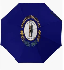 Kentucky US State Flag Umbrella, Waterproof, Auto Open and Close, UV Coating