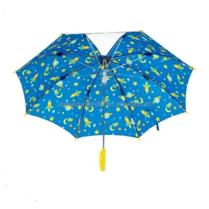 Kids Cartoon Manual Nylon Straight Umbrella