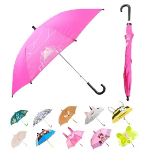 Kids Cartoon Stainless Steel Custom Logo Personalized Gift Umbrella Handmade Painted Design