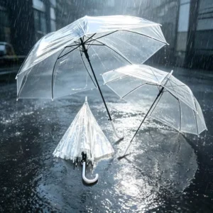 Kids Custom Logo Transparent Cartoon Windproof Rain and Sun Umbrella for School, Trade Supplier