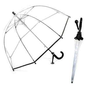 Kids Custom Logo Transparent Windproof Manual Rain Umbrella for School and Promotional Use, Export Manufacturer