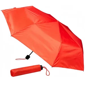 Kids Foldable Compact Manual Windproof Travel Umbrella for Boys and Girls, Solid Color
