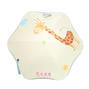 Kids Straight Umbrella Small Safe Featuring Classic Full Color Printed Cartoon Design Manual Control Beautiful Children’s Beauty