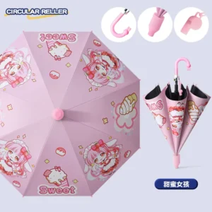 Kids Umbrella Cartoon Toddler Student Umbrellas Printing Animal Rain Sun Umbrella