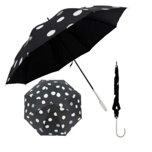 Kids Umbrella Custom Pattern Polka Dot Cartoon Printed Straight Umbrella J Handle UV Protect Windproof Rainy Day