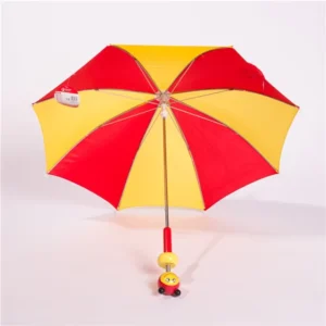 Kids Umbrella, Yellow and Red, with Toy Handle