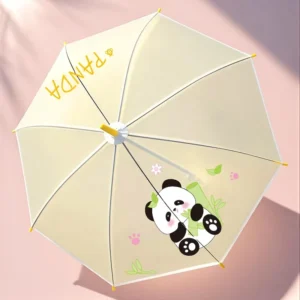 Kids Umbrella with Color-Changing Technology Waterproof Straight Umbrella