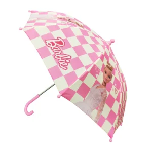 Kids Waterproof Straight Manual Umbrella with Cartoon Pattern, Polyester