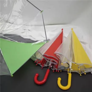 Korean Transparent Patchwork Safety Clear-View Children’s Car Travel Umbrella with 8 Ribs and Automatic Opening