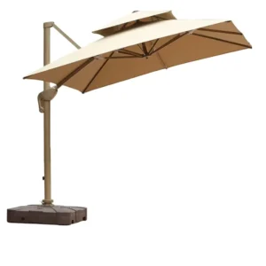 LED Cantilever Garden Patio Umbrella with Light