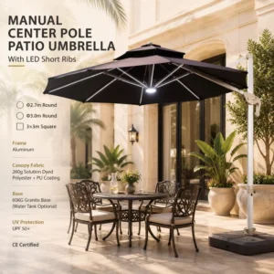 LED Cantilever Patio Umbrella for Hospitality Patios and Outdoor Bars