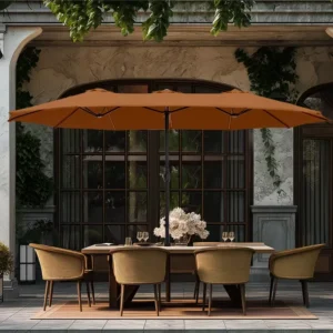 LED Cantilever Umbrella Sun Shade for Garden Hotel Park