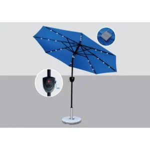 LED Light Advertising Music bluetooth Speaker Patio Market Cafe Umbrellas Sun Outdoor