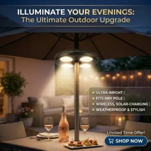LED Patio Umbrella Light Outdoor Sunshade Umbrella Decorative Accessory LED Umbrella Light for 38-48mm Pole Diameters