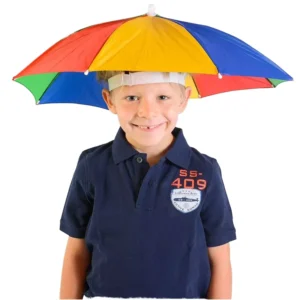 LS Umbrella Kids Outdoor Manual Umbrella Anti UV Windproof Folding Hat for Fishing Outings Control Umbrella with LOGO
