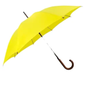 LS03 Custom Logo Wooden Handle Straight Wood Umbrella for Rain Manual Control