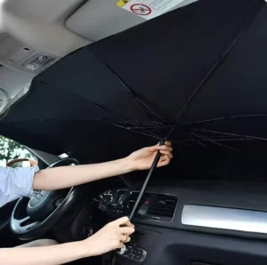 LS03 UV-Blocking Foldable Car Sunshade for Cars and SUVs Front Windscreen Shade