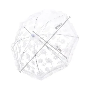 LS06 Children’s Small Craft Umbrella With Lace Floral Design For Wedding Decoration And Photo Studio Prop