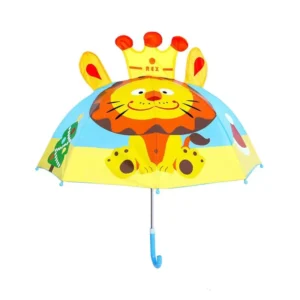 LS08 Children’S Creative 3d Cartoon Cute Diy Characters Boy Girls Kids Gifts Long Handle Straight Security Umbrella for Sale