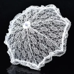 Lace Floral Wedding Umbrella Photography Dance Props Sun Protection Parasol Handmade Art Craft Decoration Umbrella