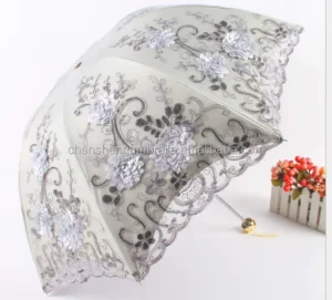 Lace Parasol Compact Umbrella Anti Uv Resistant Sunny Umbrella