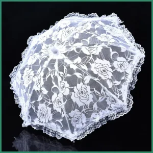Lace Parasol Umbrella Vintage Wedding Bridal Umbrella Embroidery Umbrella for Wedding Party Celebration