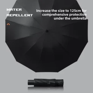 Large 128 cm Manual 3-Fold Windproof Travel Umbrella