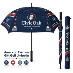 Large 27-Inch Wind-Resistant Fiberglass Frame EVA Handle 190T Pongee Fabric Golf Umbrella