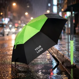Large Automatic Golf Umbrella with Custom Logo, Windproof, 190T Pongee, EVA Handle