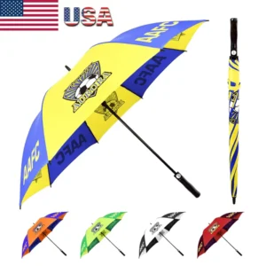 Large Automatic Open Custom Colors Waterproof Windproof Straight Golf Umbrella