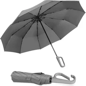 Large Automatic Outdoor UV and Rain Umbrella Ring Buckle Portable