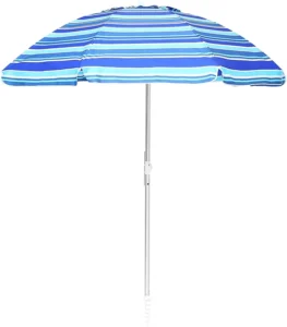 Large Beach Umbrella Portable Folding Windproof Iron Outdoor Umbrella with Tilt