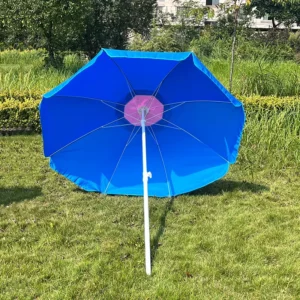 Large Beach Umbrella UV 50+ with Sand Anchor PVC Carry Bag for Patio Garden